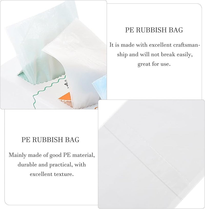 Small Thickened PE Trash Bags 250Pcs Disposable for Office Kitchen Desktop Waste Container - Image 3